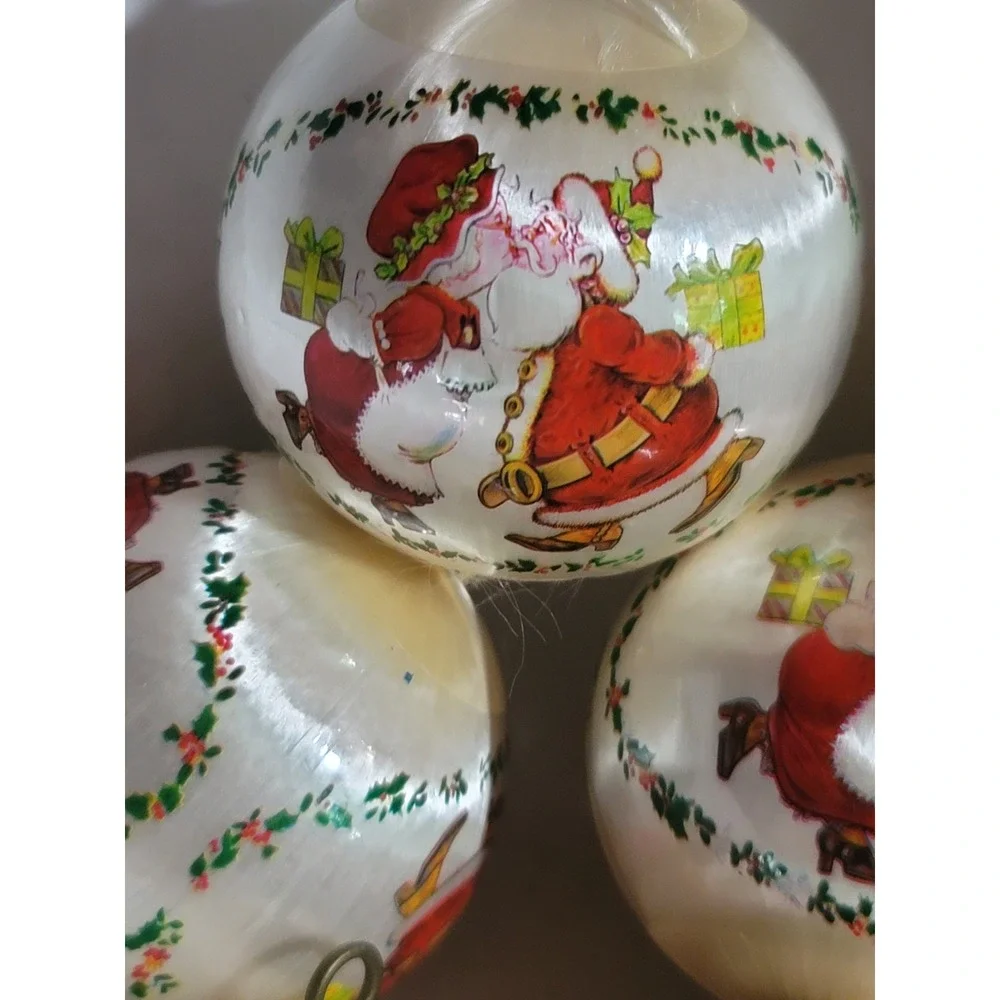 Vintage Santa Claus‎ Christmas Ornaments Set of 5 Holiday Decor